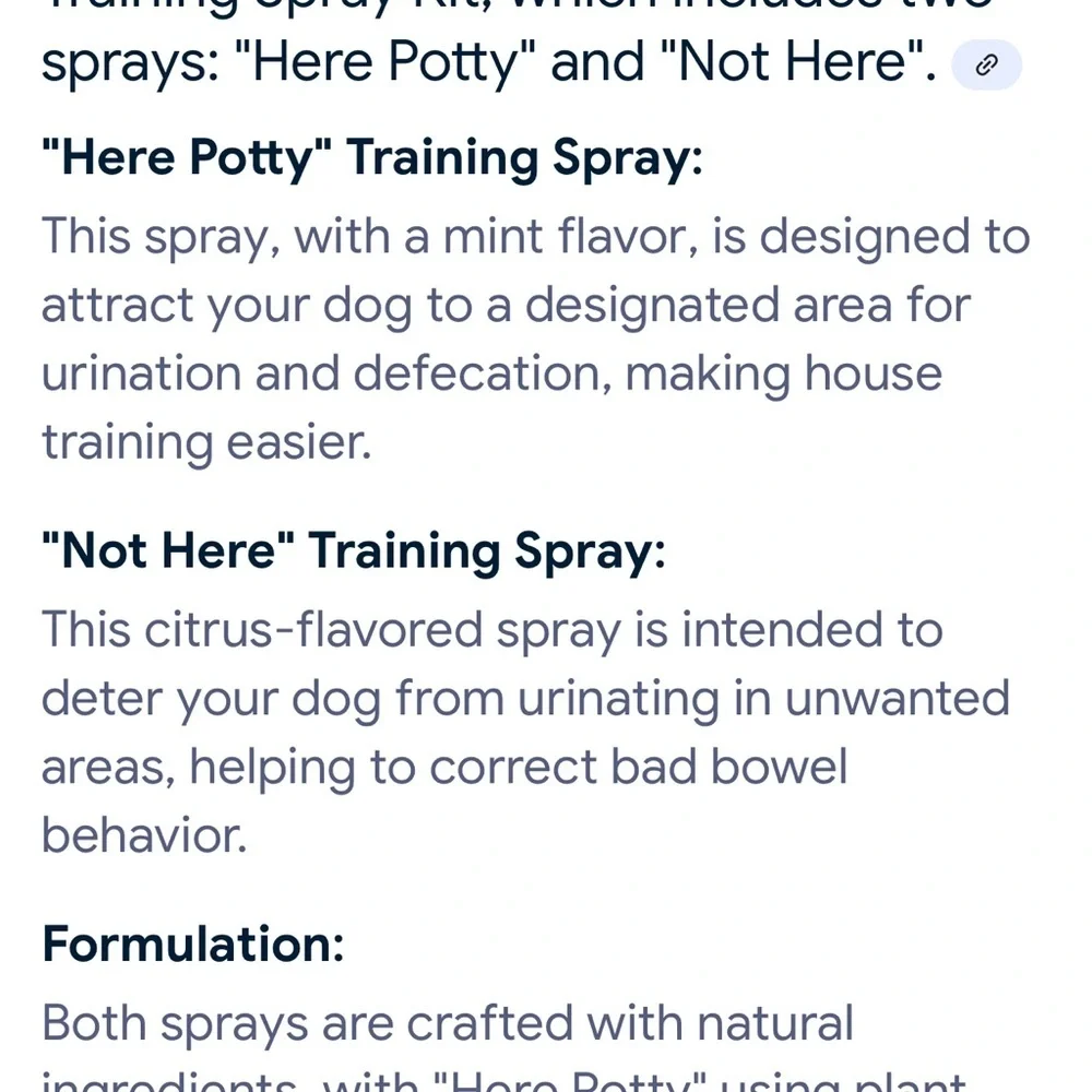 Petstoral Here Potty and Not Here Training Spray Set - Mint and Citrus